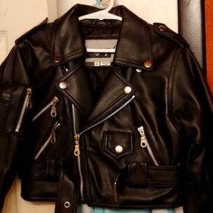 Toddler faux leather jacket